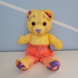 Doodle Bear 1996 Splash Time Yellow Pink Purple Vintage Color Me Doodle Bear